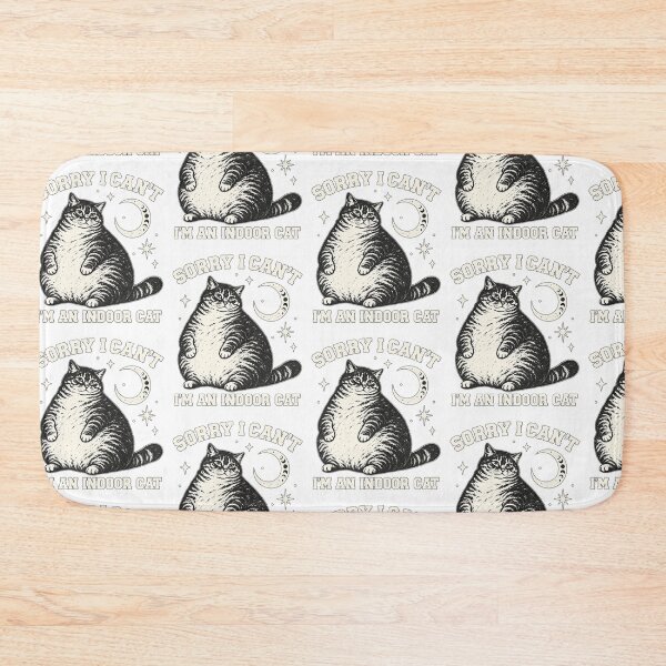 Item preview, Sorry I Cant Im An Indoor Cat Funny Introvert Fat Tabby Graphic designed and sold by gamoreRony.