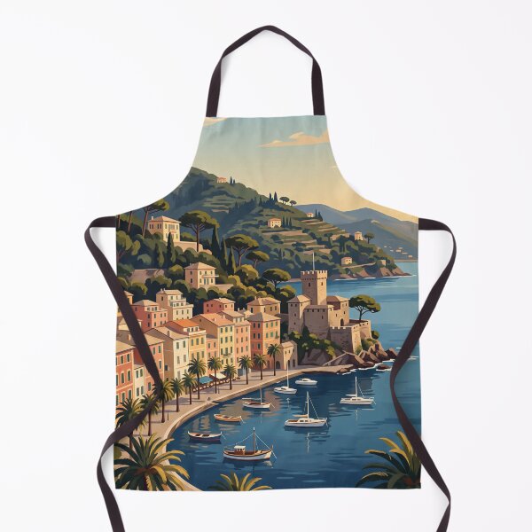 Item preview, Rapallo Italy Vintage Travel Poster – Castello sul Mare Riviera di Levante Liguria designed and sold by Bomax121.