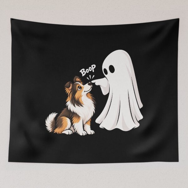 Item preview, Funny Ghost Shetland Sheepdog Boop Halloween Design Mom Dad designed and sold by rafaeltto.