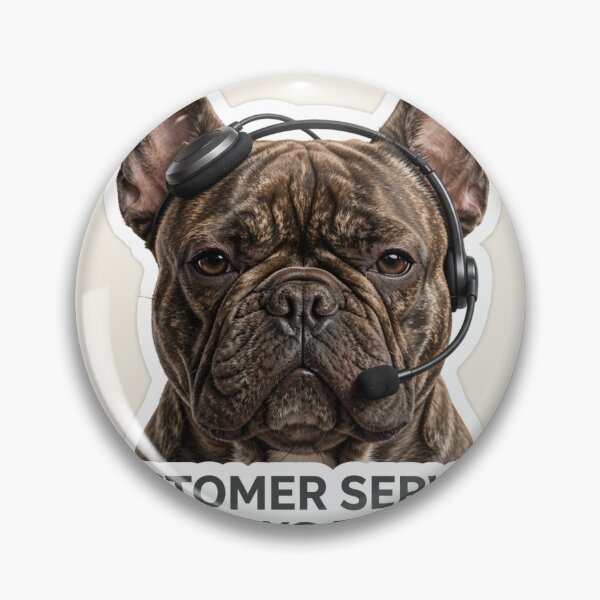 Item preview, Customer Service Paws Rep — Funny French Bulldog Sticker designed and sold by SniffGiggle.