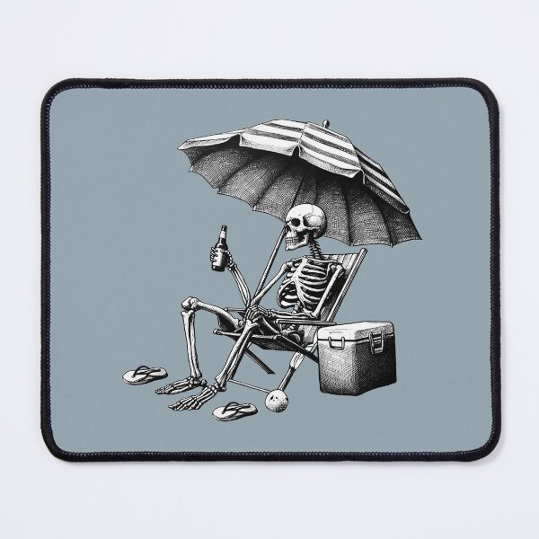 Item preview, Skeleton Under Beach Umbrella With Drink designed and sold by Lady-K-.