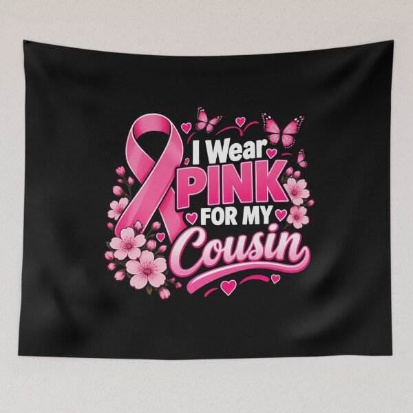 Item preview, I Wear Pink For My Cousin Butterfly Breast Cancer Awareness designed and sold by Whirx.