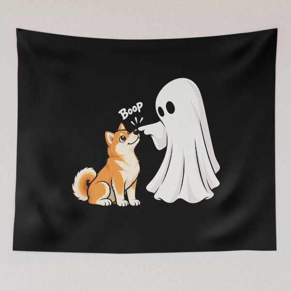 Item preview, Funny Ghost Shiba Inu Dog Boop Halloween Design Mom Dad designed and sold by rafaeltto.