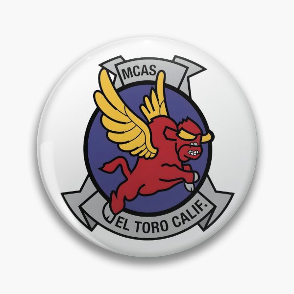 Item preview, USMC Marine Corps Air Station MCAS El Toro Flying Bull Emblem    designed and sold by CharlieDesings.