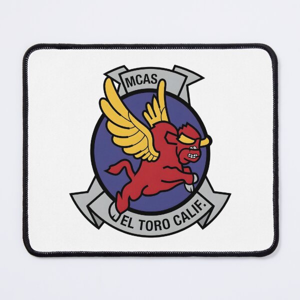 Item preview, USMC Marine Corps Air Station MCAS El Toro Flying Bull Emblem designed and sold by CharlieDesings.