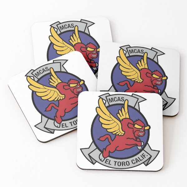 Item preview, USMC Marine Corps Air Station MCAS El Toro Flying Bull Emblem    designed and sold by CharlieDesings.