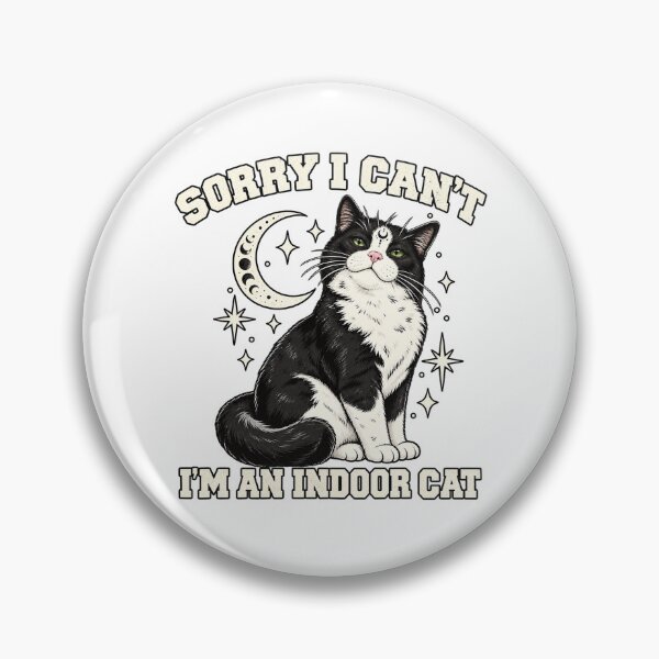 Item preview, Sorry I Cant Im An Indoor Cat Funny Introvert Tuxedo Cat Graphic designed and sold by gamoreRony.