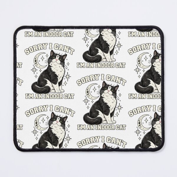 Item preview, Sorry I Cant Im An Indoor Cat Funny Introvert Tuxedo Cat Graphic designed and sold by gamoreRony.