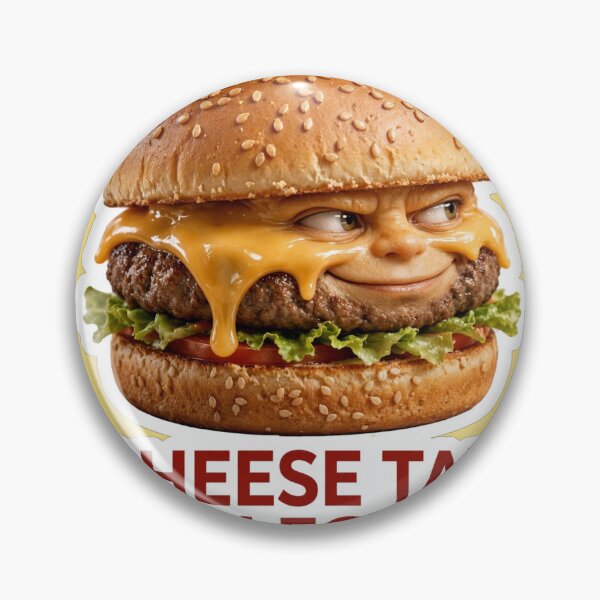 Item preview, Cheese Tax Collector — Funny Cheeseburger Sticker designed and sold by SniffGiggle.