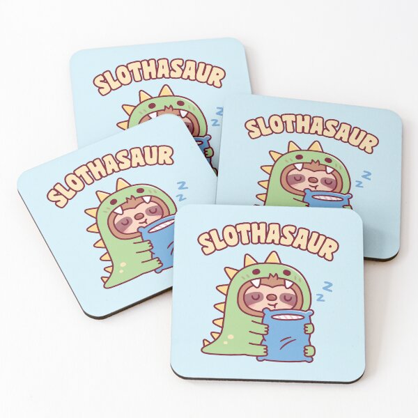 Item preview, Cute Sleepy Sloth In Dino Suit Hugging Pillow Slothasaur designed and sold by rustydoodle.