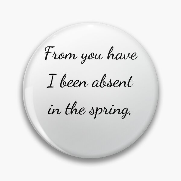 Item preview, “From you have I been absent in the spring,” - handwriting black designed and sold by ariksworld.