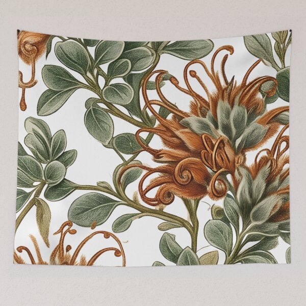 Item preview, Vintage Orange Grevillea Australian Native Botanical Pattern designed and sold by Studio BC.