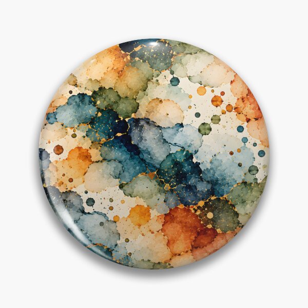 Item preview, Autumn Watercolor Blotches with Golden Splashes designed and sold by blankTeeShirt.
