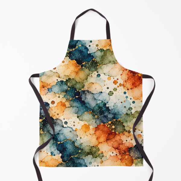 Item preview, Autumn Watercolor Blotches with Golden Splashes designed and sold by blankTeeShirt.