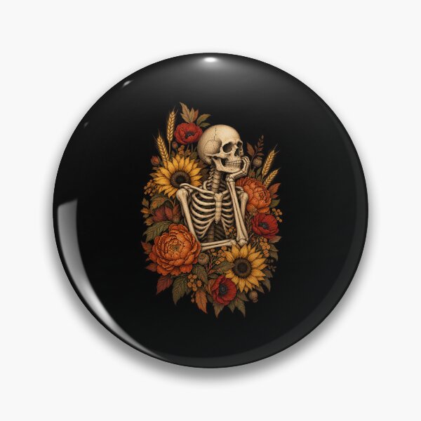 Item preview, Floral Skeleton Sunflower Cottagecore Goth Halloween Aesthetic designed and sold by Whirx.