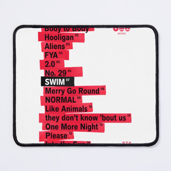 Item preview, BTS ARIRANG Album Tracklist Typography Design designed and sold by Krishnanand Rai.