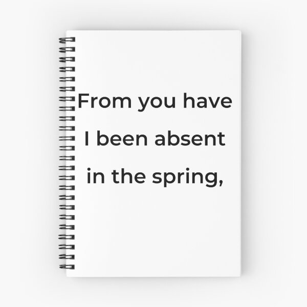 Item preview, “From you have I been absent in the spring,” - print black designed and sold by ariksworld.