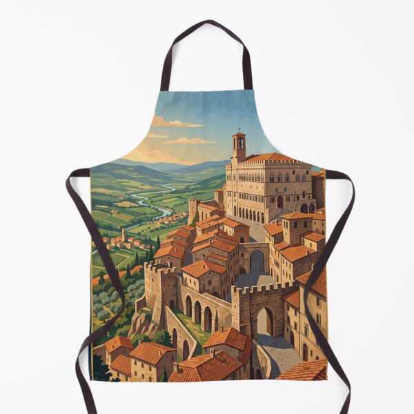 Item preview, Perugia Italy Vintage Travel Poster – Fontana Maggiore Umbria Medieval Hill Town designed and sold by Bomax121.
