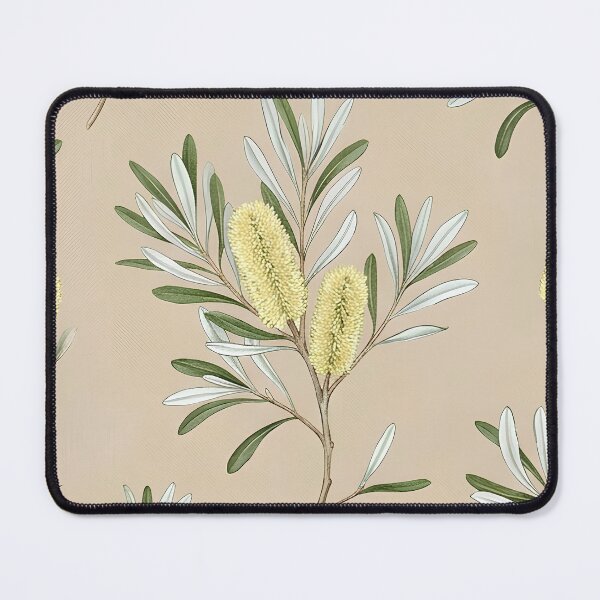 Item preview, Delicate Yellow Acacia Wattle Oatmeal Botanical Pattern designed and sold by Studio BC.
