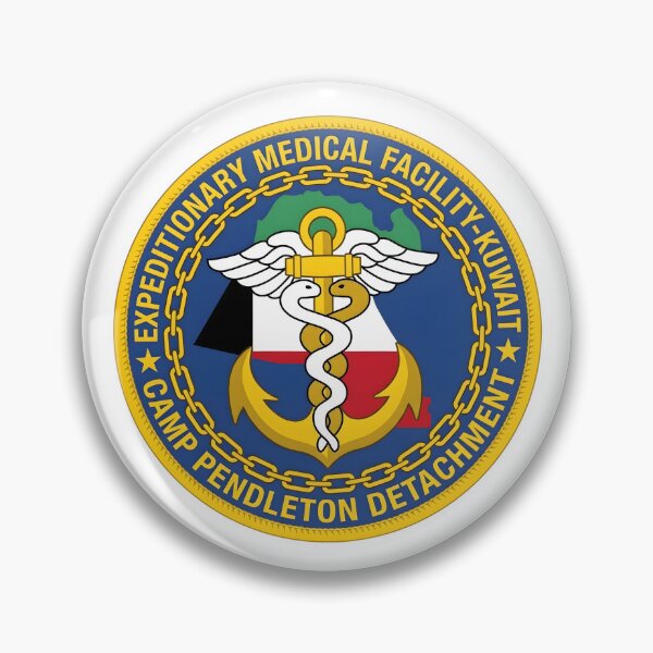 Item preview, US Navy Expeditionary Medical Facility Kuwait Camp Pendleton Detachment Emblem    designed and sold by CharlieDesings.