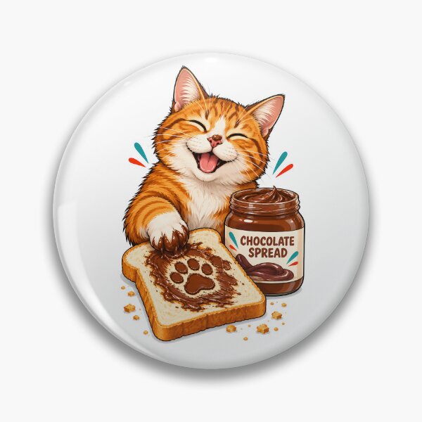 Item preview, Orange Cat Chocolate Spread Toast Paw designed and sold by Old's Cool Cat Studio.