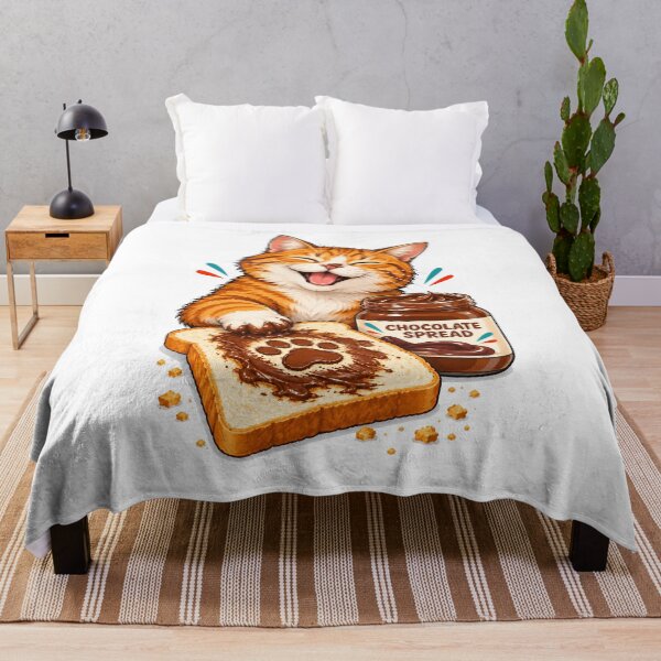 Item preview, Orange Cat Chocolate Spread Toast Paw designed and sold by Old's Cool Cat Studio.