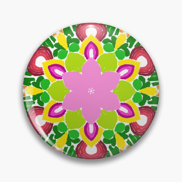 Item preview, Folk Art Floral Bouquet Lineless Mandala designed and sold by FioreDiCiliegio.