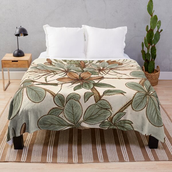 Item preview, Antique Spider Flower Botanical Etching Pattern designed and sold by Studio BC.