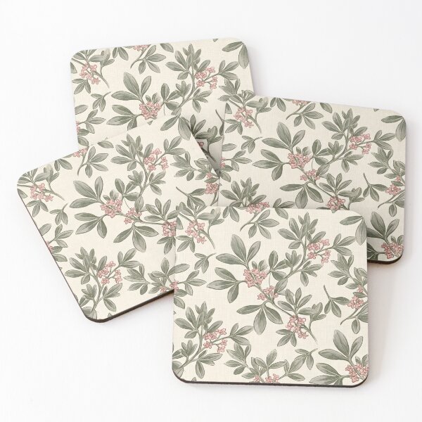 Item preview, Pink Bush Berry Sprigs Vintage Botanical Pattern designed and sold by Studio BC.