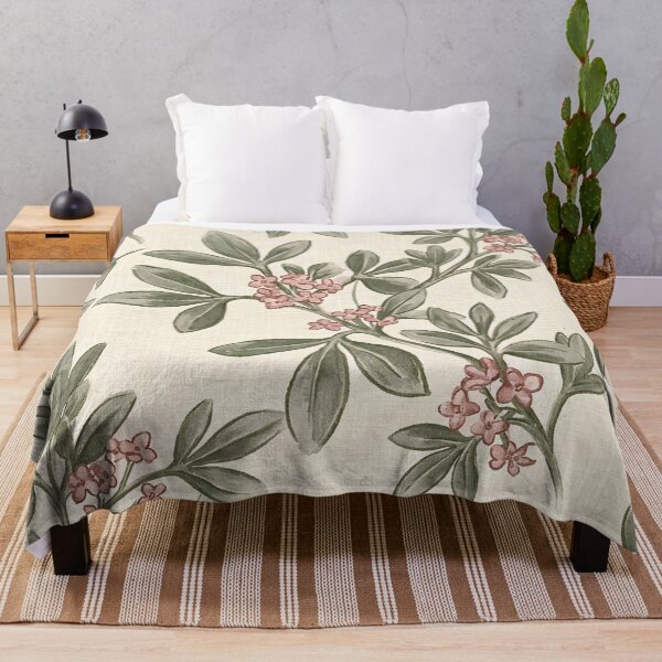 Item preview, Pink Bush Berry Sprigs Vintage Botanical Pattern designed and sold by Studio BC.