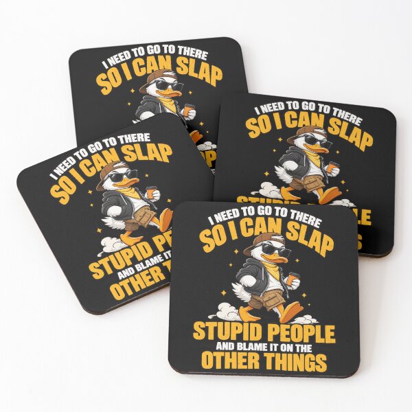 Item preview, Sarcastic Duck Humor Slap Stupid People designed and sold by ROUX-ART.