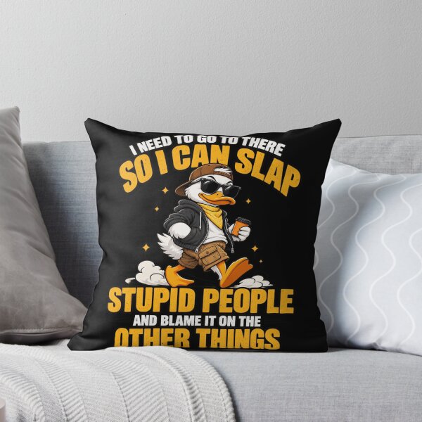 Item preview, Sarcastic Duck Humor Slap Stupid People designed and sold by ROUX-ART.