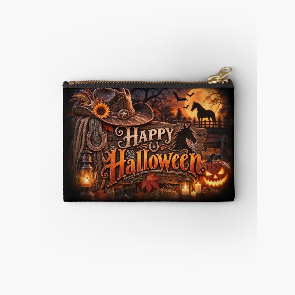 Item preview, Happy Halloween – Western Horse & Cowboy Country designed and sold by  QuarterHorseArt by Just my Studio.
