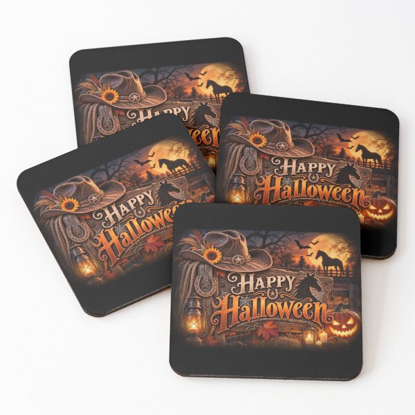 Item preview, Happy Halloween – Western Horse & Cowboy Country designed and sold by  QuarterHorseArt by Just my Studio.