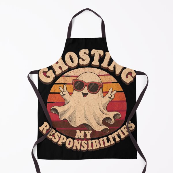 Item preview, Ghosting My Responsibilities | Funny Ghost Deadpan Humor Retro Design designed and sold by Per My Last Nerve Studio.
