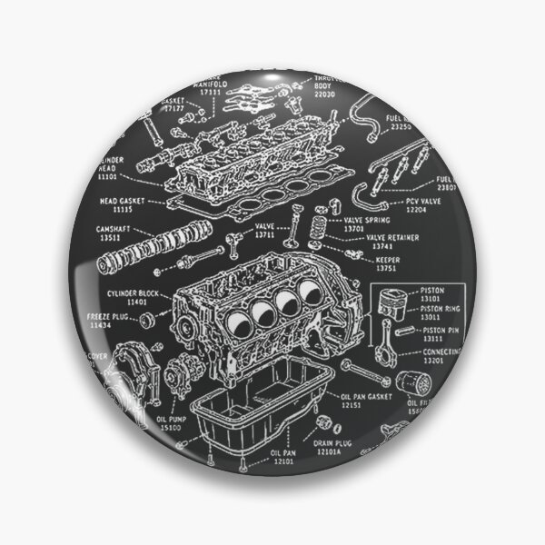 Item preview, Detailed Engine Diagram Illustration with Technical Labels and Components designed and sold by Kitkat-Snap.