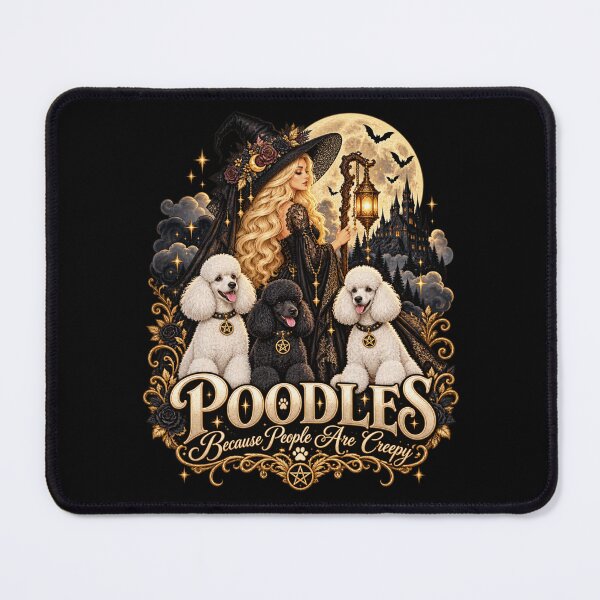 Item preview, Gothic Poodle Witch Dogs designed and sold by ROUX-ART.