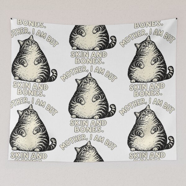 Item preview, Mother I Am But Skin And Bones Funny Chonky Cat Graphic designed and sold by gamoreRony.