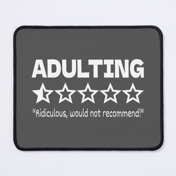 Item preview, Adulting Zero Stars | Sarcastic Funny Life Quote Typography designed and sold by PulsePassion.