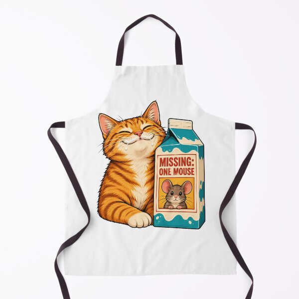 Item preview, Orange Cat Milk Cardboard Missing Mouse designed and sold by Old's Cool Cat Studio.