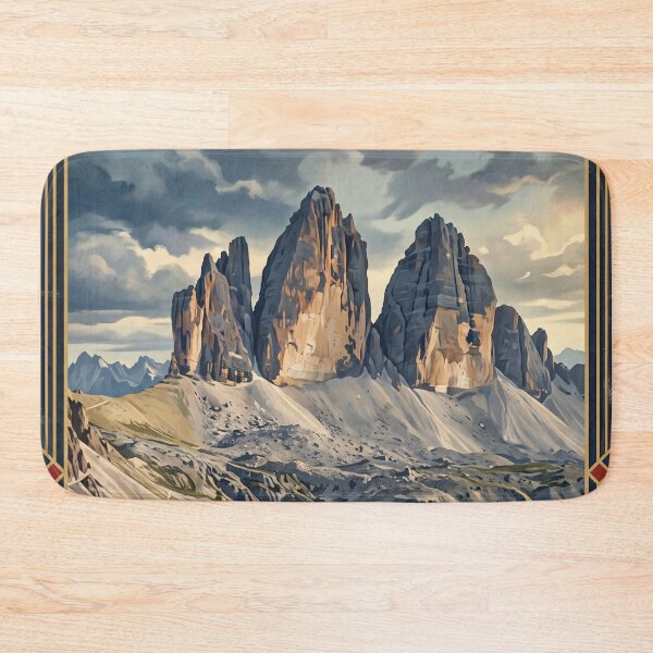 Item preview, Tre Cime di Lavaredo Italy Vintage Travel – Dolomites Misurina Alpine Peaks designed and sold by Bomax121.