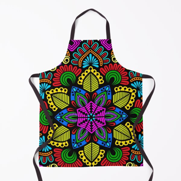 Item preview, Neon Cyber Glow Psychedelic Geometric Mandala designed and sold by FioreDiCiliegio.