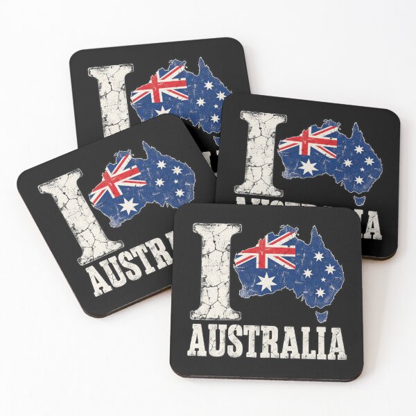 Item preview, Australia Flag Map Vintage Style designed and sold by ROUX-ART.