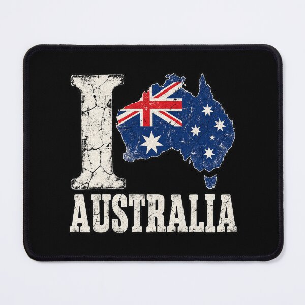 Item preview, Australia Flag Map Vintage Style designed and sold by ROUX-ART.