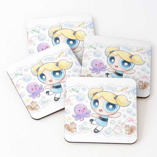 Item preview, Bubbles Cute But Hardcore - Blue Glitter Retro Sticker designed and sold by 0Zetgest.