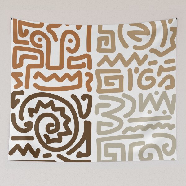 Item preview, Abstract Doodle Art - Black Line Art Pattern designed and sold by Wolagno.