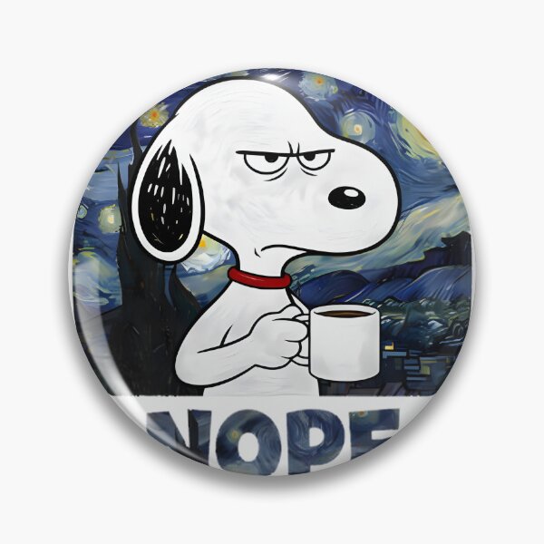 Item preview, Snoopy Nope Coffee Meme Funny Cartoon Design designed and sold by UNCLOTHED.