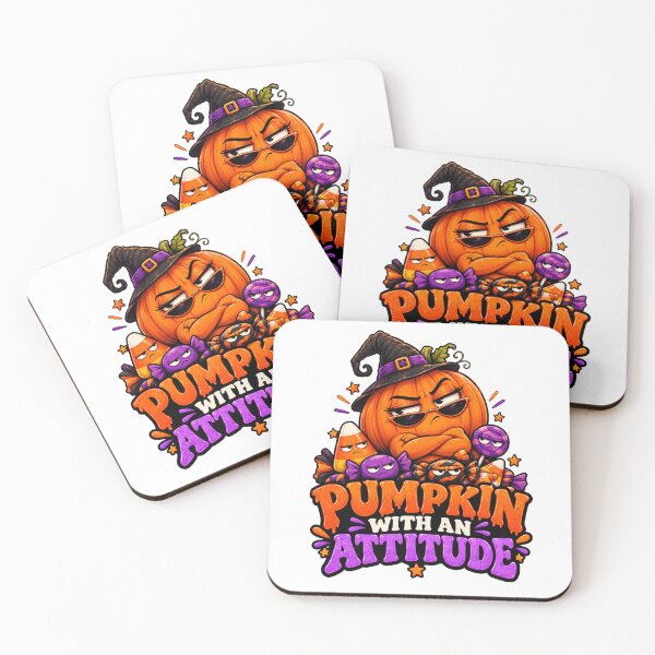 Item preview, Pumpkin With an Attitude Halloween Design, Sassy Pumpkin and Candy, Funny Halloween Shirt designed and sold by Pixanova.