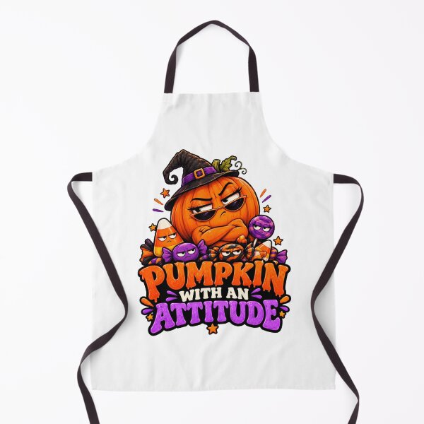 Item preview, Pumpkin With an Attitude Halloween Design, Sassy Pumpkin and Candy, Funny Halloween Shirt designed and sold by Pixanova.