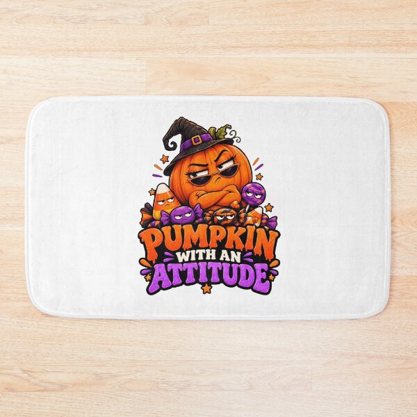 Item preview, Pumpkin With an Attitude Halloween Design, Sassy Pumpkin and Candy, Funny Halloween Shirt designed and sold by Pixanova.